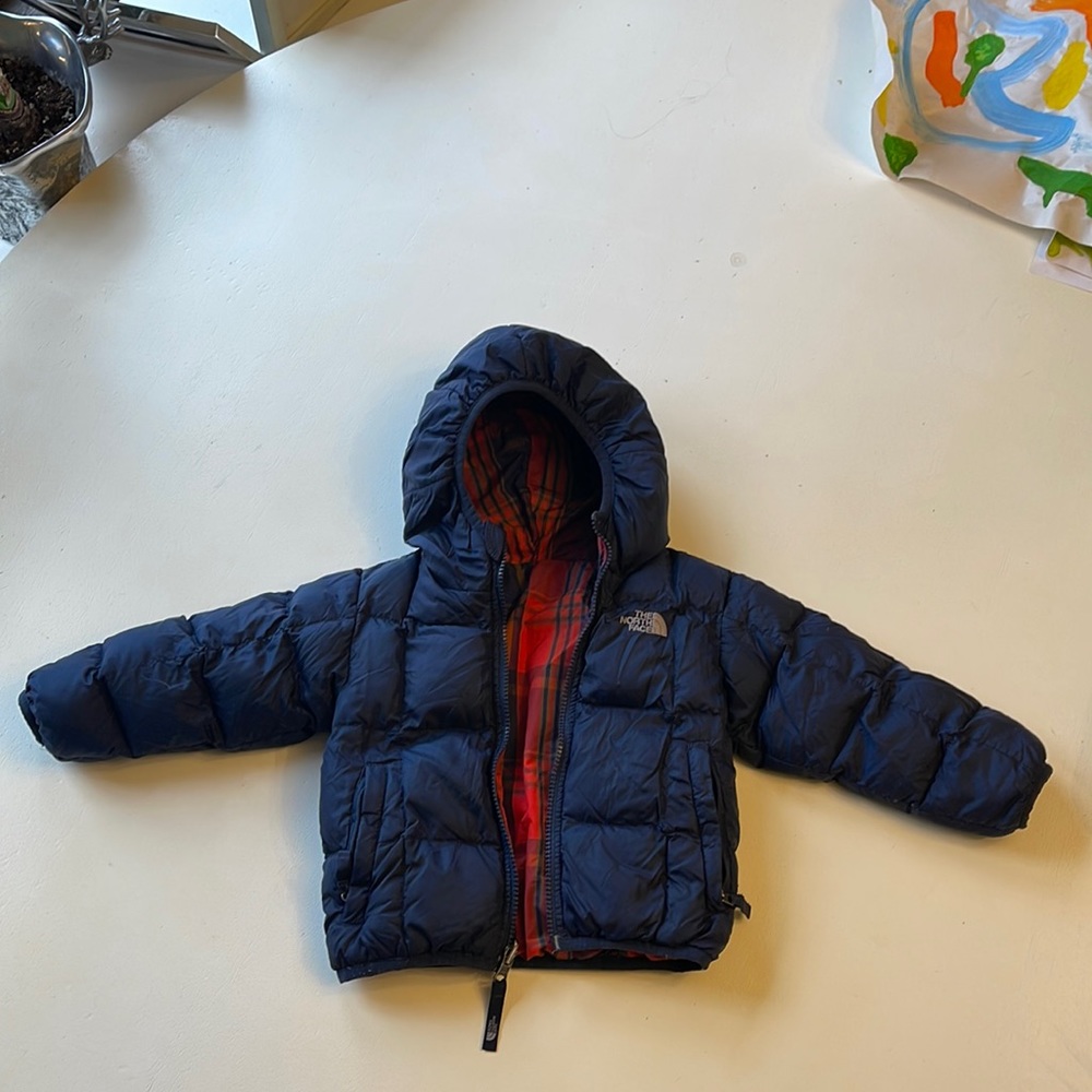 The North Face toddler down filled zip parka.